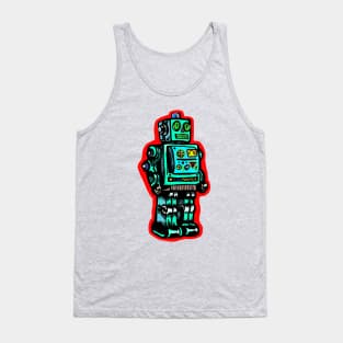 Little Toy Tin Robot Illustration Tank Top